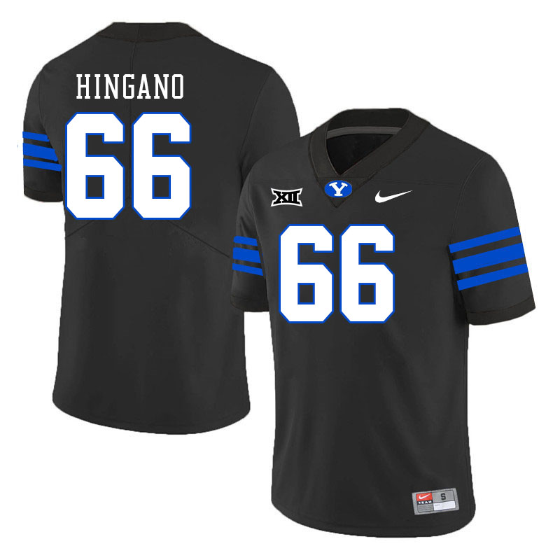 Men #66 Sione Hingano BYU Cougars College Football Jerseys Stitched Sale-Black